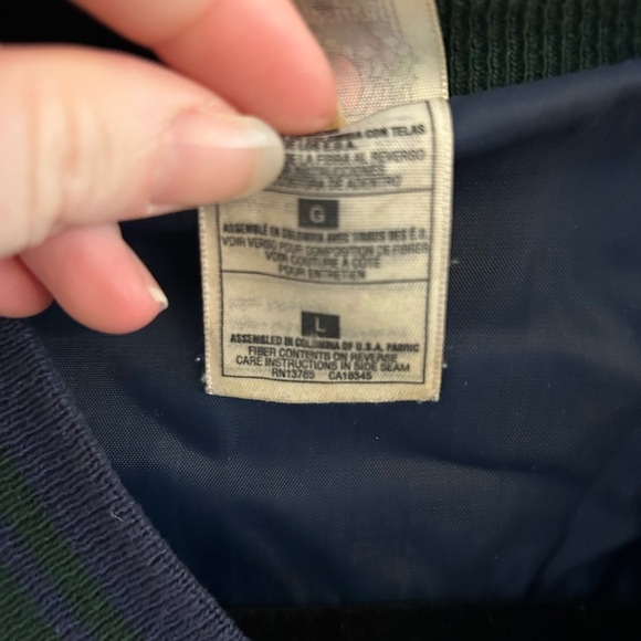 Vintage Fruit of the Loom Green Letterman bomber Varsity Jacket - Picture 2 of 6